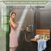 18" Folding Shower Seat Wall Mounted, Home Care Wood Bench for Inside Shower view 2