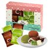 KWOLYKIM Mochi Rice Cakes, Chocolate&Green Tea White Chocolate Flavor Mochi Snacks Individually Wrapped Asian Traditional Soft Pastry Dessert Sweet Rice Cake For Leisure Time 330g/11.64oz(Pack of 11)