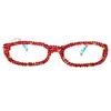 Rectangle Bling Rhinestone Reading Glasses For Women Blue Light Blocking Reader Computer Eyeglass Frame (Christmas, 1.75, x) view 2