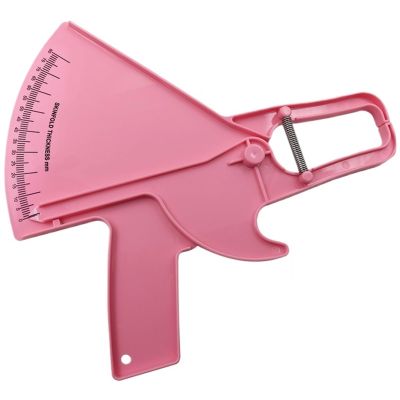 0-80mm Body Fat Measure Tester Analyzer Sebum Caliper Clamp Shaped Ruler Skinfold Test Instrument Measuring Tape (Color : Pink)