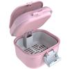 ARGOMAX Leak Proof Denture Bath Cup, Portable Soaking Denture Box, Denture Bath Case with Strainer, for Dentures and Braces, Upgraded Version with Storage Compartment (Pink + White). view 1