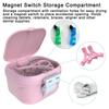 ARGOMAX Leak Proof Denture Bath Cup, Portable Soaking Denture Box, Denture Bath Case with Strainer, for Dentures and Braces, Upgraded Version with Storage Compartment (Pink + White). view 4