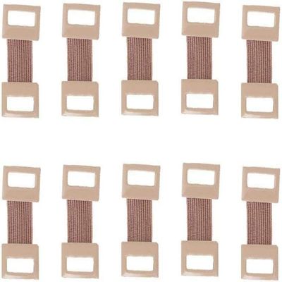10Pcs Brown Bandage Clips, Elastic Bandage Wrap Stretch Metal Clips Replaceable Wrap Clips Replacement Fastener Fixation Clamps Hooks for Various Types Bandages, Adhesive Bandages, First Aid