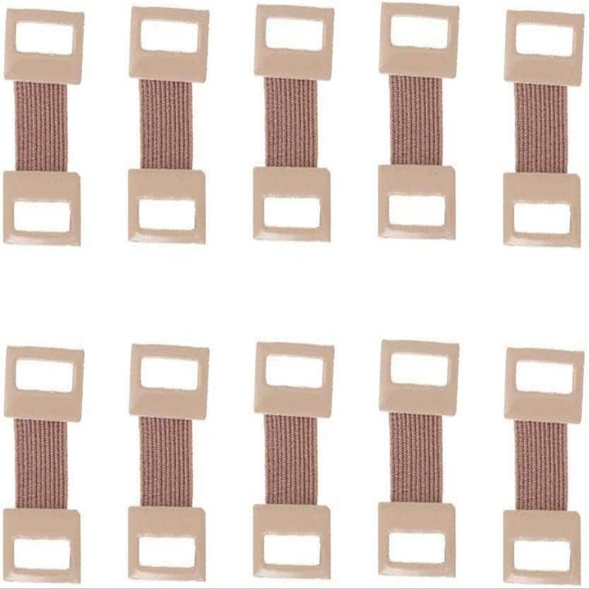 10Pcs Brown Bandage Clips, Elastic Bandage Wrap Stretch Metal Clips Replaceable Wrap Clips Replacement Fastener Fixation Clamps Hooks for Various Types Bandages, Adhesive Bandages, First Aid