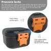 ARGOMAX Leak Proof Denture Bath Cup, Portable Soaking Denture Box, Denture Bath Case with Strainer, for Dentures and Braces, Upgraded Version with Storage Compartment (Black + Orange). view 4