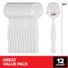 12 Count Clear Plastic Utensils for Catering, Weddings, Holidays, Buffet and Party Use  Stock Your Home view 2