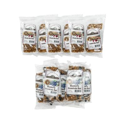 Schlabach Amish Bakery Soft & Chewy Granola Bars, Case Pack of 12/2.8 oz. Bars (Cran-ola and Blueberry)