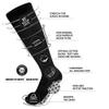 4 Pairs of Non-Skid Over-The-Calf Diabetic Cotton Socks with Non Binding Top (2 Pairs Black and 2 Pairs Gray, Fits US Men's Shoe size 9-12) view 4