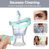 Eye Wash Cup - Silicone Manual Air Pressure Eye Cleaning Toolfor SoothingTired Eyes, Convenient and Effective Removes Dust, Makeup and Irritants (Blue) view 2