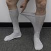4 Pairs of Non-Skid Over-The-Calf Diabetic Cotton Socks with Non Binding Top (Gray, Fits US Men's Shoe size 9-12) view 2