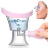 Eye Wash Cup - Silicone Manual Air Pressure Eye Cleaning Toolfor SoothingTired Eyes, Convenient and Effective Removes Dust, Makeup and Irritants (Pink) view 1