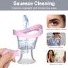 Eye Wash Cup - Silicone Manual Air Pressure Eye Cleaning Toolfor SoothingTired Eyes, Convenient and Effective Removes Dust, Makeup and Irritants (Pink) view 2