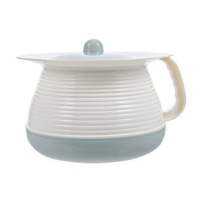 WOFASHPURET Portable Chamber Pot with Lid, 8" Bedside Urinal for Elderly, Toddlers & Adults, Heavy Duty Spittoon with Handle for Home, Hospital, Camping - Light Blue