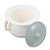 WOFASHPURET Portable Chamber Pot with Lid, 8" Bedside Urinal for Elderly, Toddlers & Adults, Heavy Duty Spittoon with Handle for Home, Hospital, Camping - Light Blue view 2
