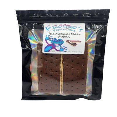 Tria Frog Treats Freeze Dried Ice Cream Sandwich Bars 2 Count (Vanilla) Unique Novelty Ice Cream Treat!