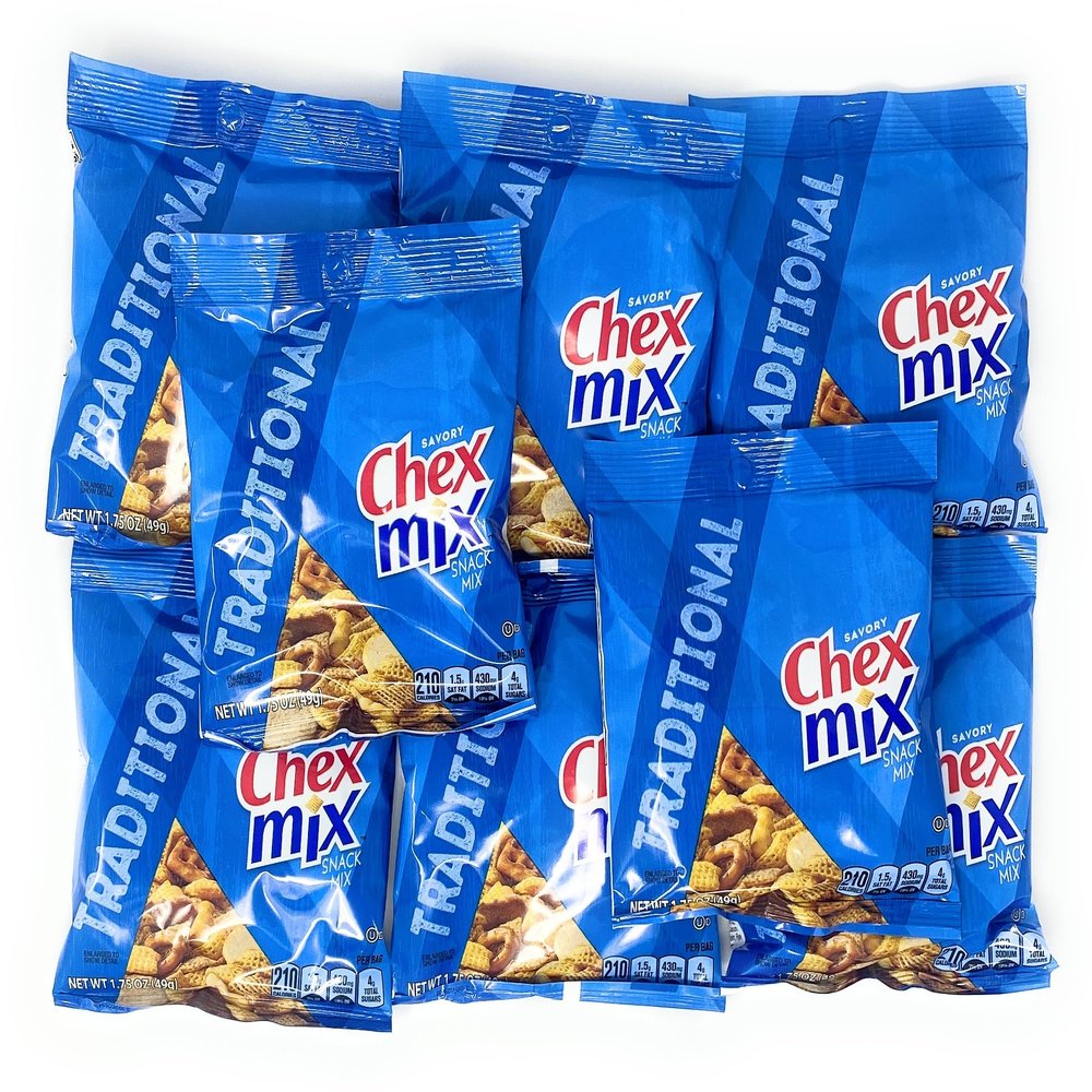 Chex Mix Traditional 1.75oz Bags - Snack Pack (13 Count) by The Holy South (Trademarked box)