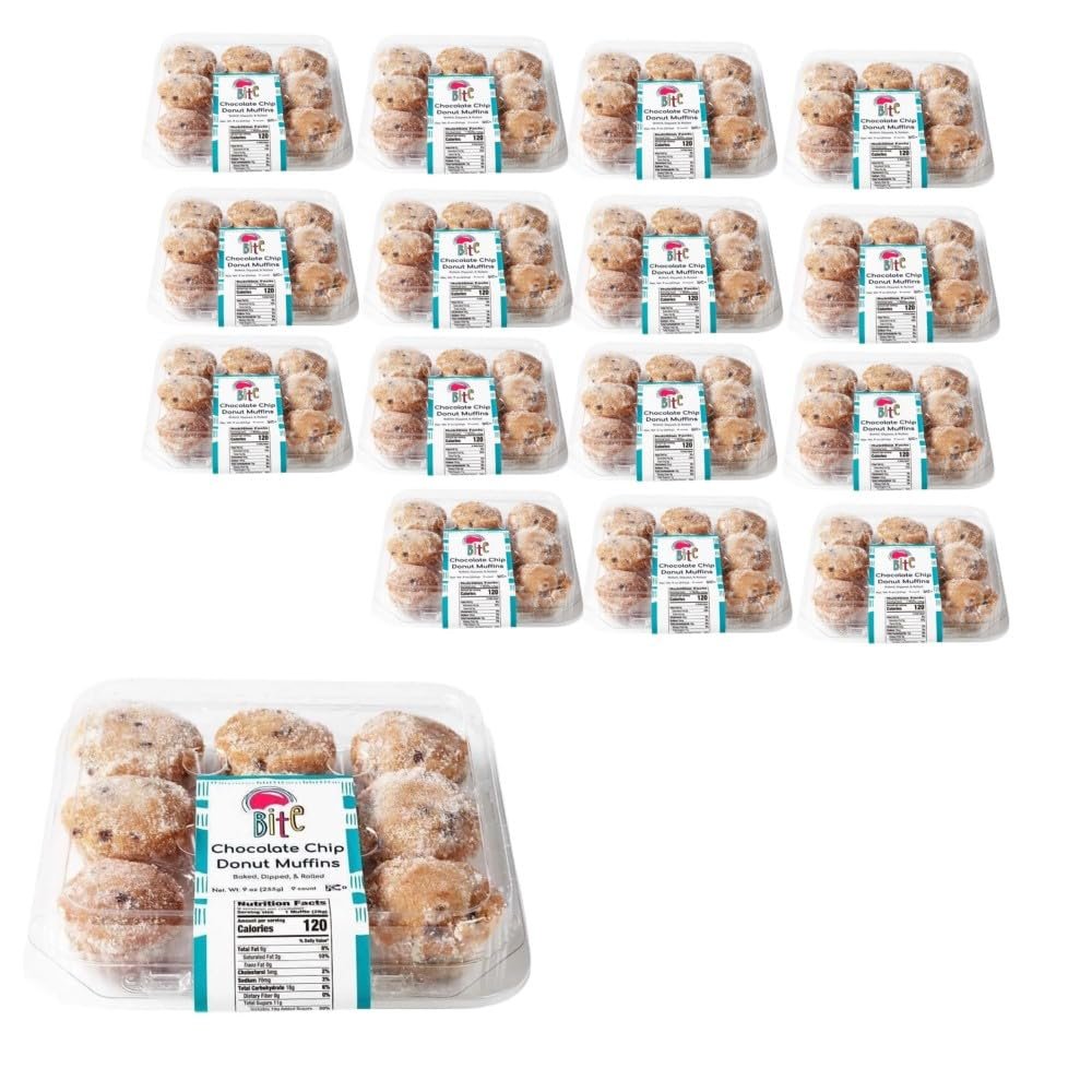 Bite Chocolate Chip Donut Muffins, 9oz, 16 Pack