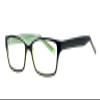 Calabria Soho 1020 Rectangular Blue Light Blocking Reading Glasses +3.50 Black Green Men Women view 1
