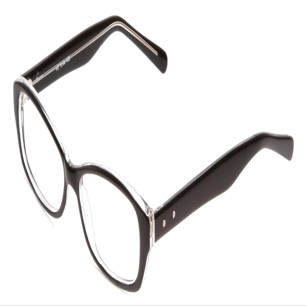 Calabria Soho 108 Oval Reading Glasses +3.50 Black/Clear Crystal Women