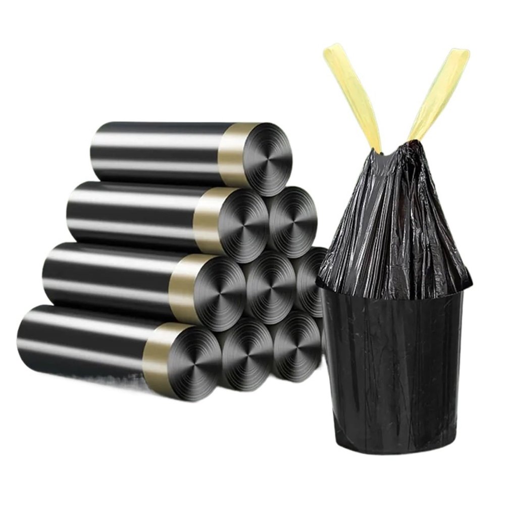 1/5 Rolls Disposable Dustbin Bag Household Large Capacity Trash Bag Kitchen Bathroom Portable Cleaning Big Plastic Bag (Color : Green-45X50cm, Size : 5 rolls-100pcs)
