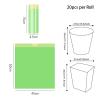1/5 Rolls Disposable Dustbin Bag Household Large Capacity Trash Bag Kitchen Bathroom Portable Cleaning Big Plastic Bag (Color : Green-45X50cm, Size : 5 rolls-100pcs) view 2