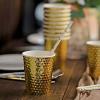 24 Gold 9 oz Metallic Honeycomb All Purpose Disposable Paper Drinking Cups Elegant Drinkware, Paper Cups for Weddings Parties Events Receptions Home Bar Cocktails Dining Tableware Decorations view 4