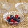 60 pcs 5 oz Clear Waved Plastic Round Bowls - Disposable Wedding Party Catering Tableware view 4