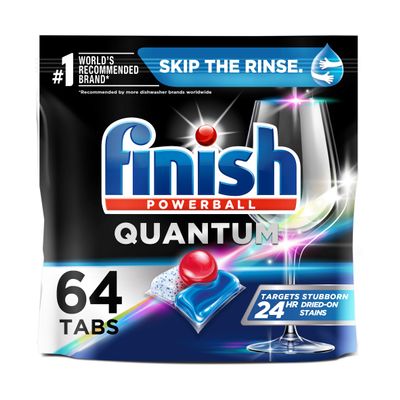 Finish - Quantum - 64ct - Dishwasher Detergent - Powerball - Ultimate Clean & Shine - Dishwashing Tablets - Dish Tabs (Pack of 3)