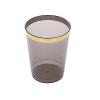 Balsa Circle 25 Black 10 oz Crystal Disposable Plastic Party Cups with Gold Rim Wedding Reception Graduation Birthday Party Catering Tableware Supplies view 1