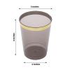 Balsa Circle 25 Black 10 oz Crystal Disposable Plastic Party Cups with Gold Rim Wedding Reception Graduation Birthday Party Catering Tableware Supplies view 2