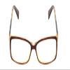 Calabria Soho 96 Rectangular Reading Glasses +7.00 Chocolate Brown/Amber Crystal Men Women view 3