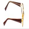 Calabria Soho 96 Rectangular Reading Glasses +7.00 Chocolate Brown/Amber Crystal Men Women view 4