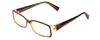 Calabria Soho 96 Rectangular Blue Light Blocking Reading Glasses +0.00 Chocolate Brown/Amber Crystal Men Women view 1