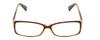 Calabria Soho 96 Rectangular Blue Light Blocking Reading Glasses +0.00 Chocolate Brown/Amber Crystal Men Women view 2