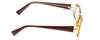 Calabria Soho 96 Rectangular Blue Light Blocking Reading Glasses +0.00 Chocolate Brown/Amber Crystal Men Women view 4