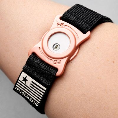 Armband Strap Compatible with Freestyle Libre 3 & Libre 3 Plus  Reusable Sensor Cover Band for Arm or Leg, Adhesive-Free Protection, 418 Inch Fit (Rose Gold)