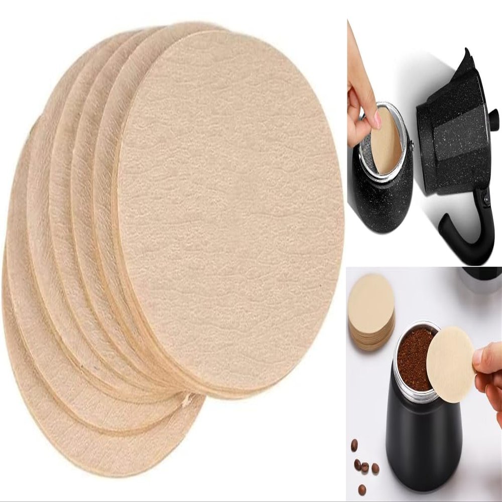 100Pcs Coffee Filters, Disposable Paper FiltersReplacement Round Coffee Filters Compatible with Coffee Filter and Espresso Maker Disposable Coffee Filters Coffee Machine Accessories,64mm