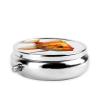 Real Fish Print Pill Box 3 Compartment Round Pill Case with Mirror Metal Pill Organizer Travel Pillbox Mini Medicine Storage Box for Pocket Purse view 3