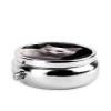 White Cat Print Pill Box 3 Compartment Round Pill Case with Mirror Metal Pill Organizer Travel Pillbox Mini Medicine Storage Box for Pocket Purse view 3