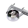 White Cat Print Pill Box 3 Compartment Round Pill Case with Mirror Metal Pill Organizer Travel Pillbox Mini Medicine Storage Box for Pocket Purse view 4