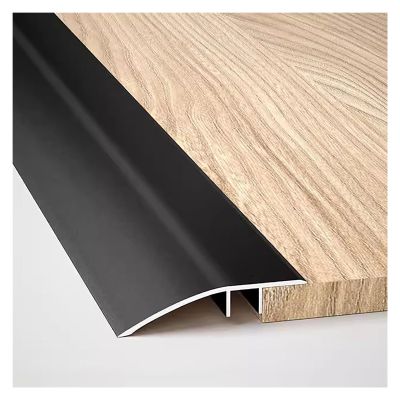 Doorway Floor Transition Strip Metal, Black Gold Gray Silver 1.5-2cm Height Threshold Ramp For Entryway, Edge Trim Laminate Flooring To The Carpet, Bedroom Livingroom Office Kitchen Reducer ( Color :