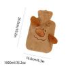 1L Cute Plush hot Water Bottle Warm Water Bottle with lid hot Compress hot Water Bag Filled with Water Hand feet Warmer view 2