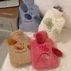 1L Cute Plush hot Water Bottle Warm Water Bottle with lid hot Compress hot Water Bag Filled with Water Hand feet Warmer view 3