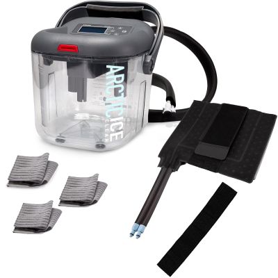Circulating Cold Water Therapy Ice Machine Gen 2 by Arctic Ice Clear  for Knee, Elbow, Shoulder, Back Pain, Swelling, Sprains, Injuries (Arctic Ice Clear) (with Back Pad)