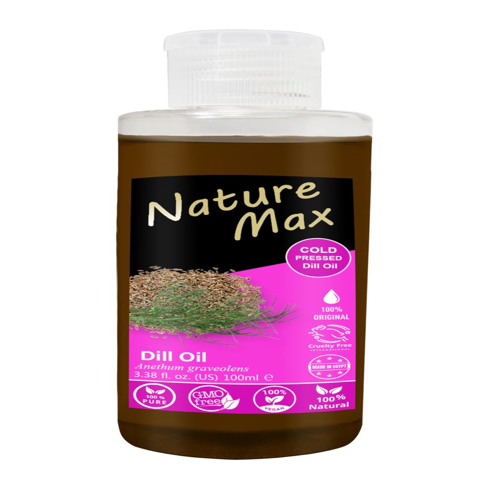 1 Pack Nature Max Dill Oil Pure & Natural Cold Pressed Concentrated Crude Perfect Fresh For Food Cooking Body Hair No Gmo No Additives Kosher Halal (1 Pack = 3.38 oz / 100 ml)   