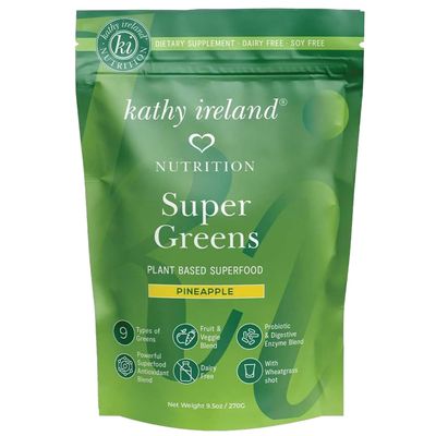 Plant Based Super Greens Powder Mix, Pineapple, 9.5oz