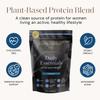 AMAXI Kathy Ireland Plant-Based Vanilla Protein Powder, 26g Protein, Low-Carb Meal Replacement, Pea, Mung & Fava Bean Blend with Probiotics, Vitamins & Minerals, 1.85 lbs view 2