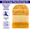 Savvy Fit Soaps Handmade Natural Soap Bar - TOP EXFOLIATORS - STAR Bar, CAM Bar, MOMINTUM Bar Soap Bars - Plant-Based - Both Body & Face - Cruelty-Free Gift for All (Pack of 3) 4.5 oz/Bar view 2