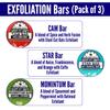 Savvy Fit Soaps Handmade Natural Soap Bar - TOP EXFOLIATORS - STAR Bar, CAM Bar, MOMINTUM Bar Soap Bars - Plant-Based - Both Body & Face - Cruelty-Free Gift for All (Pack of 3) 4.5 oz/Bar view 3
