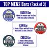 Savvy Fit Soaps Handmade Natural Soap Bar - TOP MENS BARS - CAM Bar, BUDDY Bar, CROSS Bar Soap Bars - Plant-Based - Both Body & Face - Cruelty-Free Gift (Pack of 3) 4.5 oz/Bar view 3